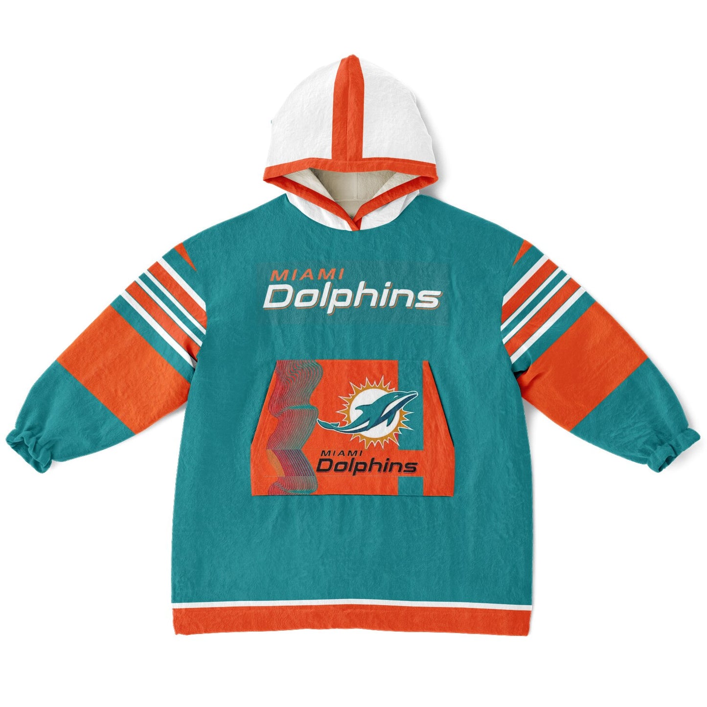 Youth Miami Dolphins Aqua Oversize Cuddle Hoodie Young Fan Gift From Fan