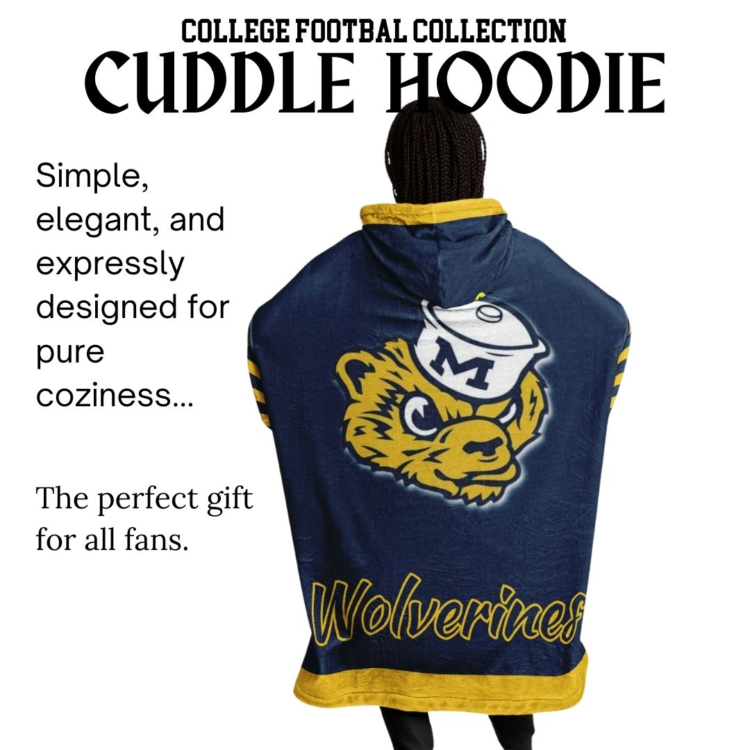 Michigan Football Cuddle Hoodie Maize & Blue Wolverines