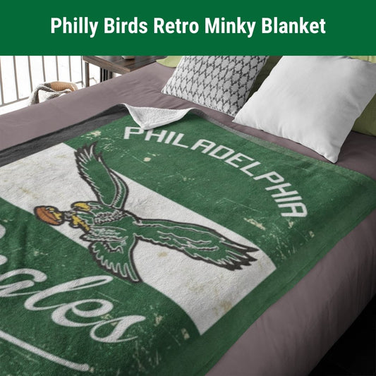 Eagles Throwback Soft Blanket A Great Birthday Gift for Philly Football Fans Throw Blanket to Watch Eagles Games Sports Home Decor