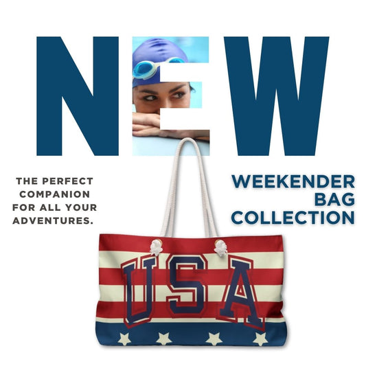 USA Weekender Bag Go Swimming Gift for Swim Fans Swim Mom