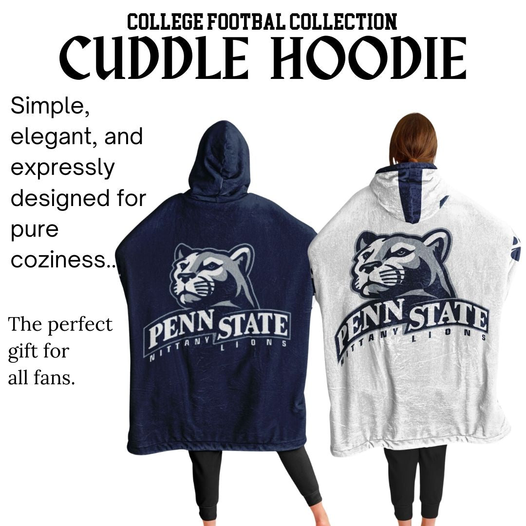 Penn St. Reversible Cuddle Hoodie  Home and Away Design Penn St. Alumni Gift For Students Parents and Fans