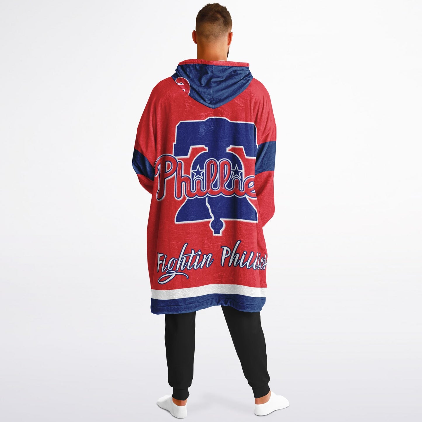 Phillies Red Cuddle Hoodie The Fightin Phillies Oversize Hooded Blanket Gift for Baseball Fans & Family