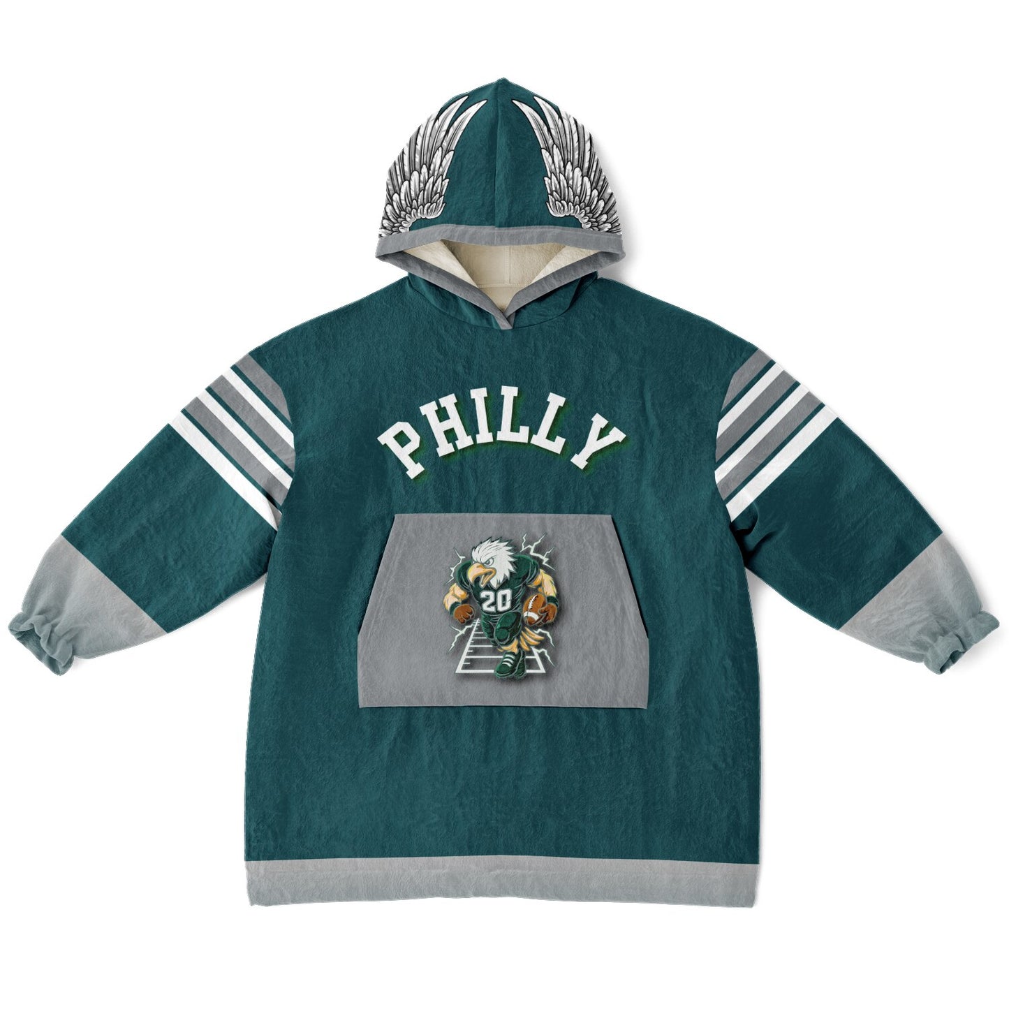 Youth Oversize Hooded Blanket Philly Player Green S.B. Champion