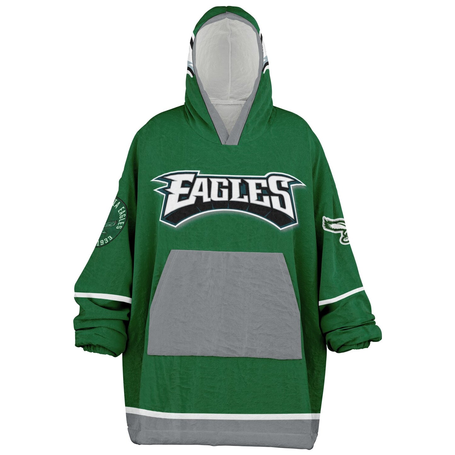 Philadelphia Eagles Kelly Green Oversize Hooded Blanket