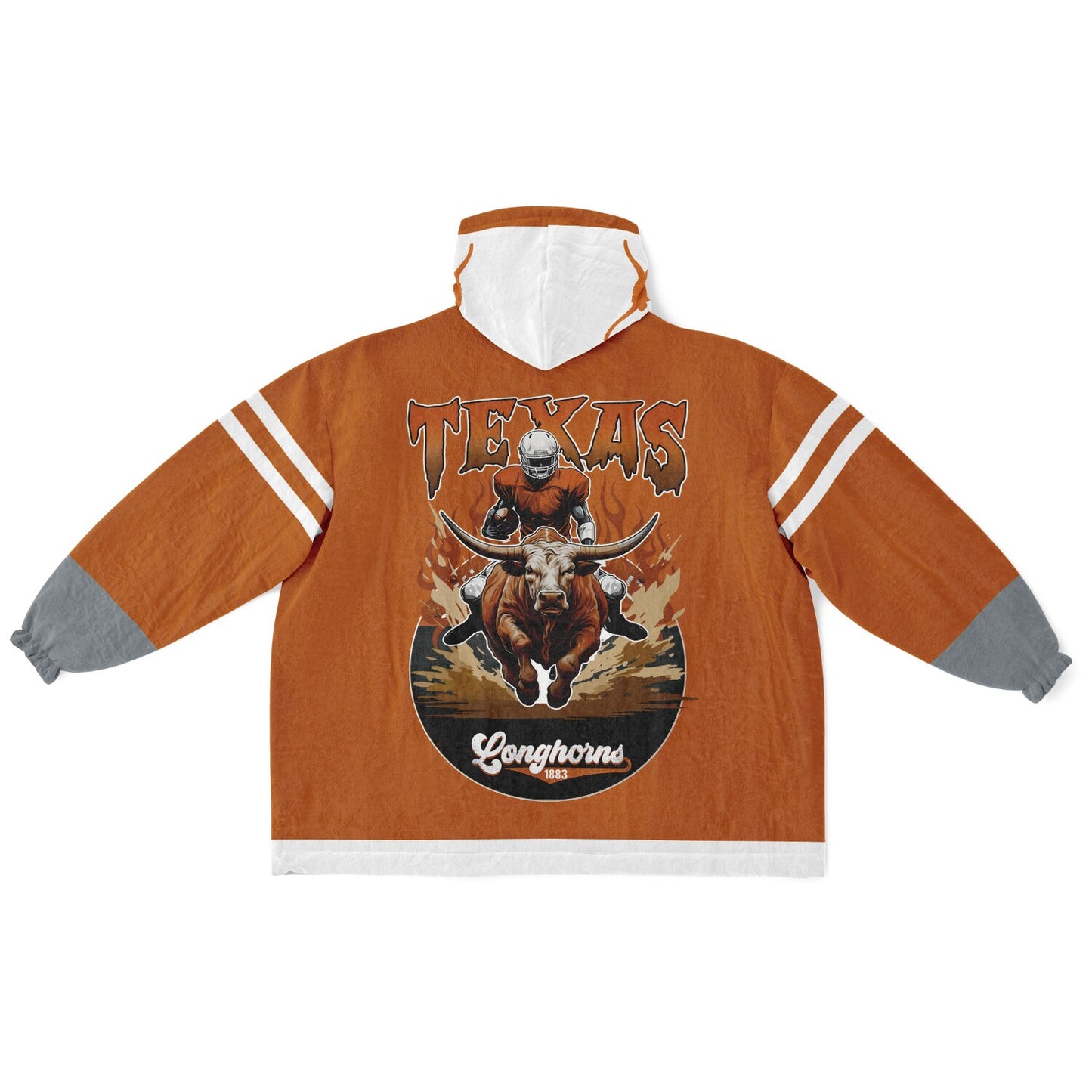 Texas Burnt Orange Oversize  Cuddle Hoodie Longhorn Rider Gift for Texas Alumni & Fans