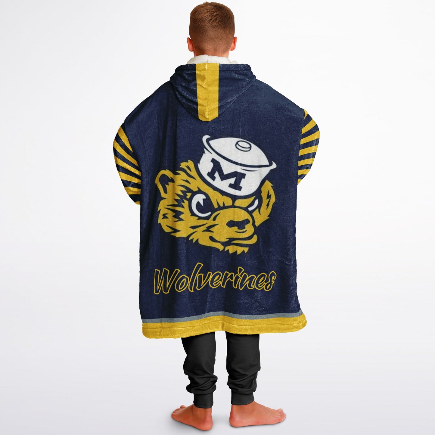 Youth Michigan Blue & Maize Oversize Cuddle Hoodie