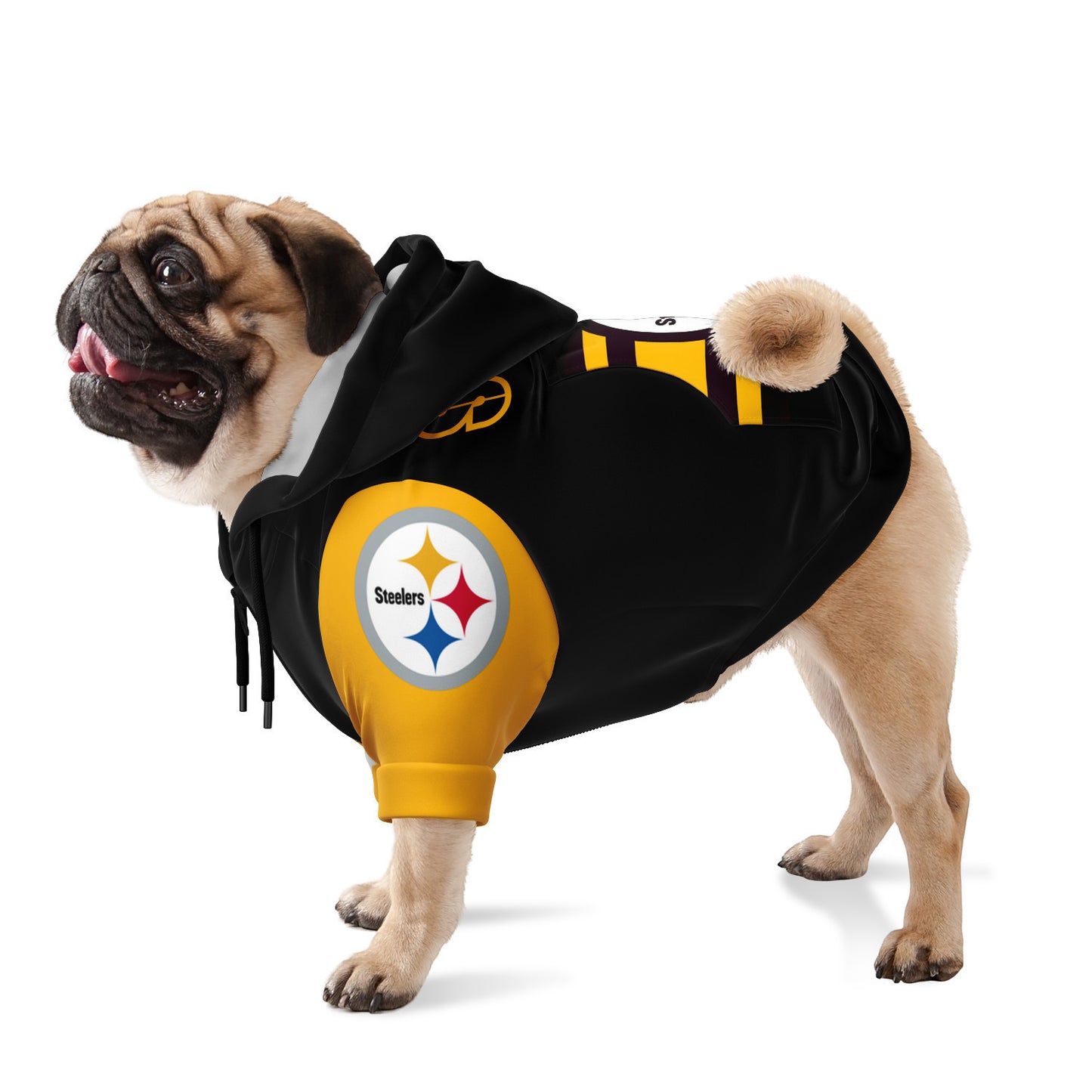 Steelers Dog Zip Up Hoodie black