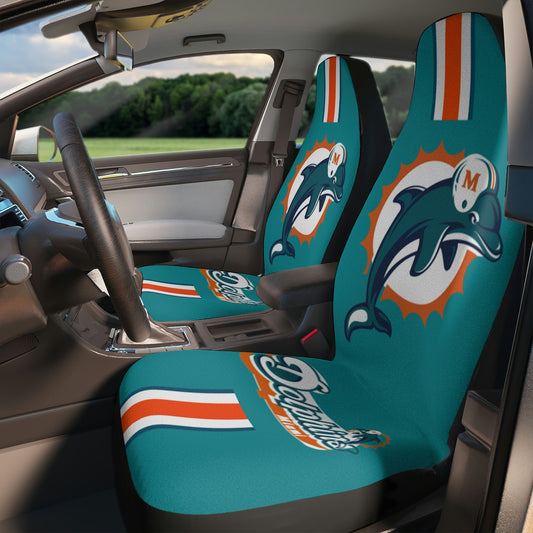 Miami football Car Seat Covers, Dolphins car seat protector, Dolphins fan gift, Aqua seat covers