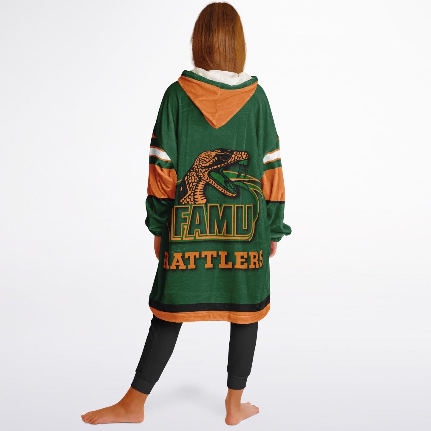 Youth FAMU Rattlers Green Oversize Cuddle Hoodie Young Fan Gift From Alumni