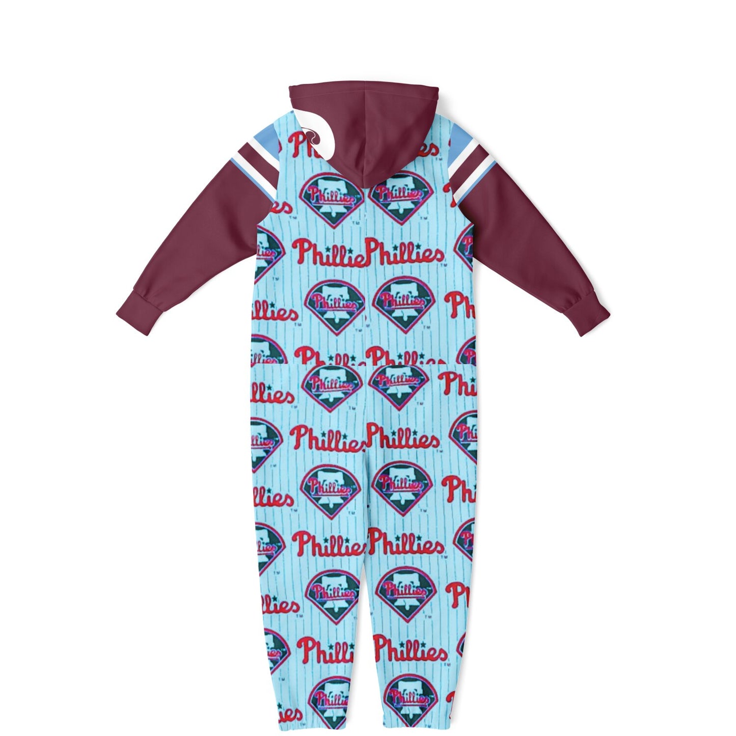 Youth Philly Phillies Retro Jumpsuit Youth Hooded Jumpsuit Gift for Phillies Young Fans