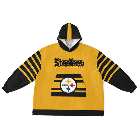 Pittsburgh Steelers Gold & Black Oversize Cuddle Hoodie Gift for Fans