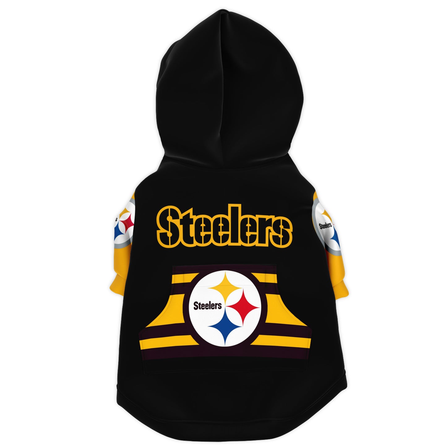 Steelers Dog Zip Up Hoodie black