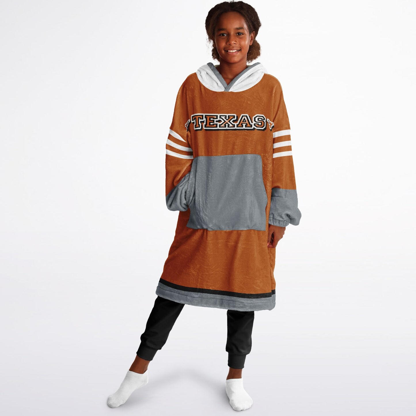 Youth Texas Longhorns Burnt Orange Oversize Cuddle Hoodie  Young Fan Gift From Alumni