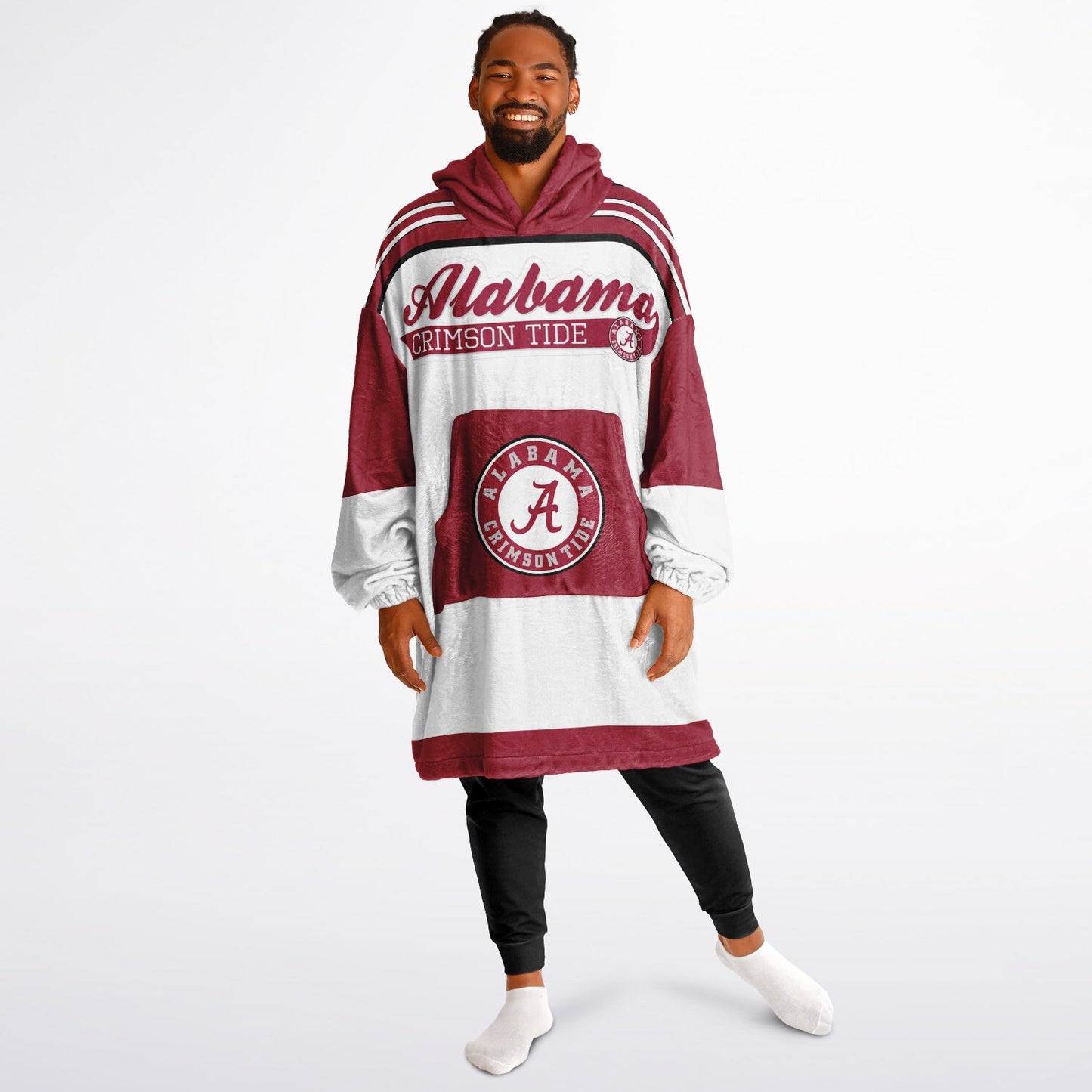 Alabama Crimson Tide White Cuddle Hoodie Great Gift for Alabama Fans & Alumni