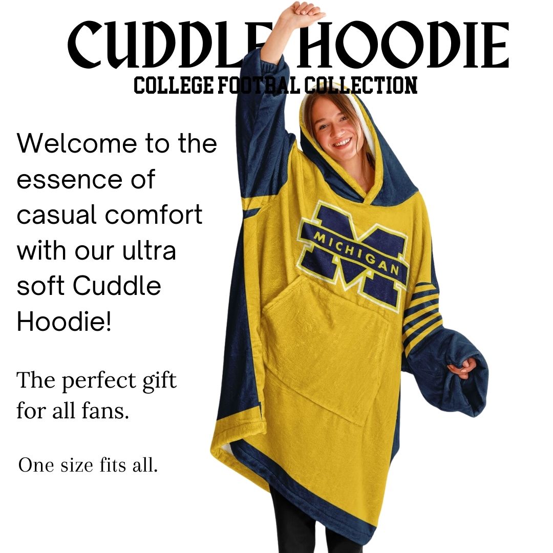 Michigan Football Cuddle Hoodie Maize & Blue Wolverines