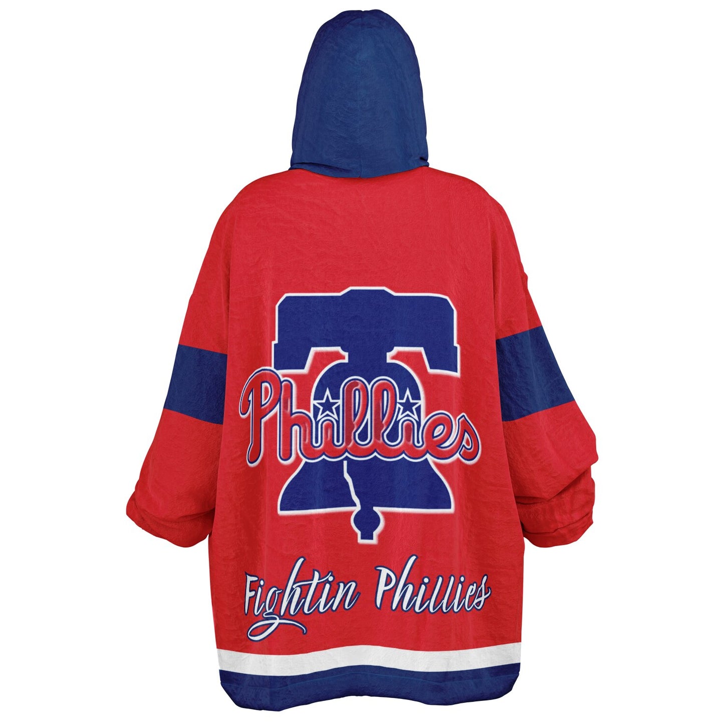 Phillies Red Cuddle Hoodie The Fightin Phillies Oversize Hooded Blanket Gift for Baseball Fans & Family