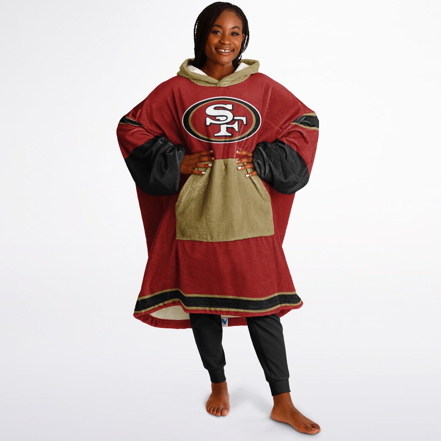 SF 49ers Red Cozy Cuddle Hoodie Gift for 49ers Fans