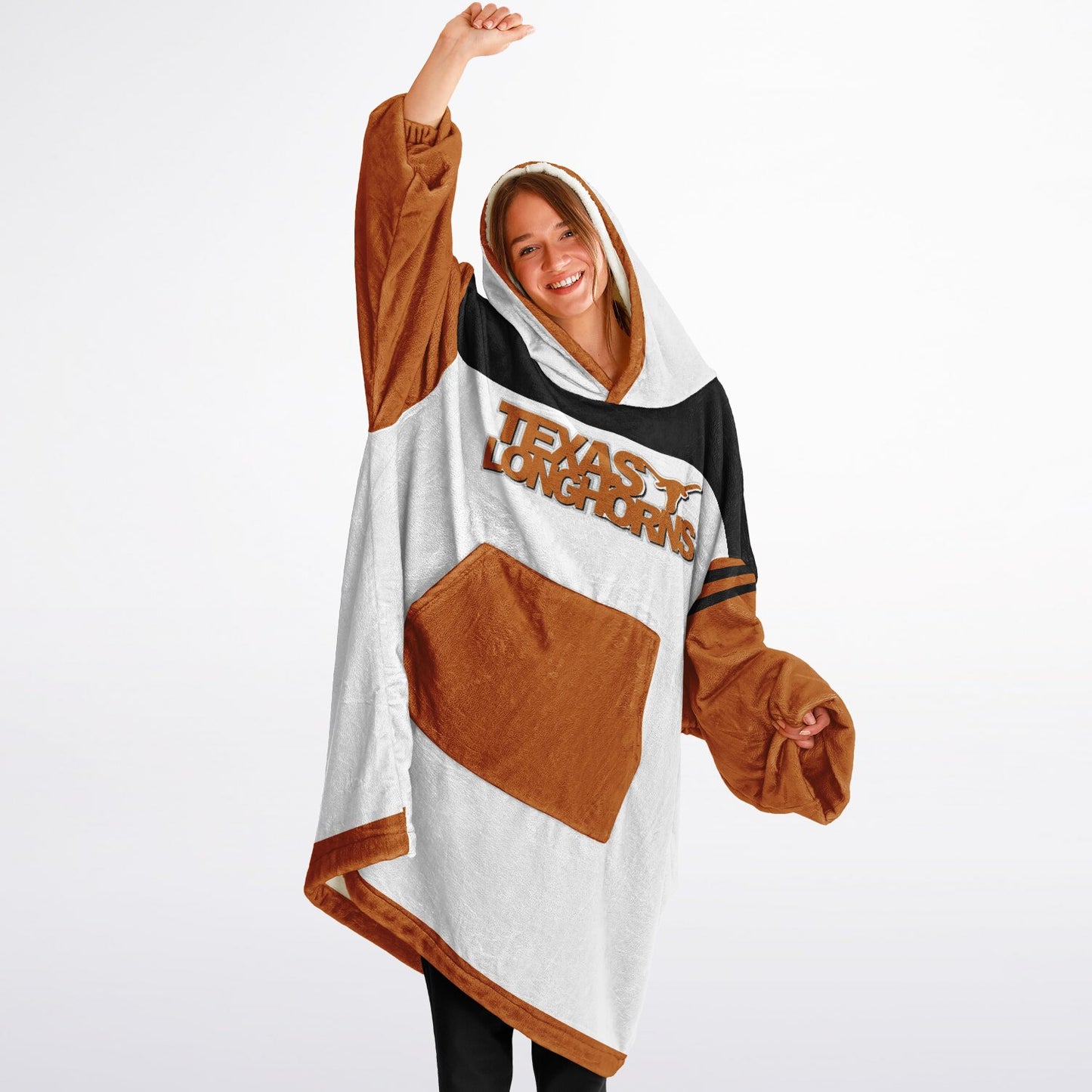 Texas Longhorns White Cuddle Hoodie Great Gift for Texas Alumni & Fans