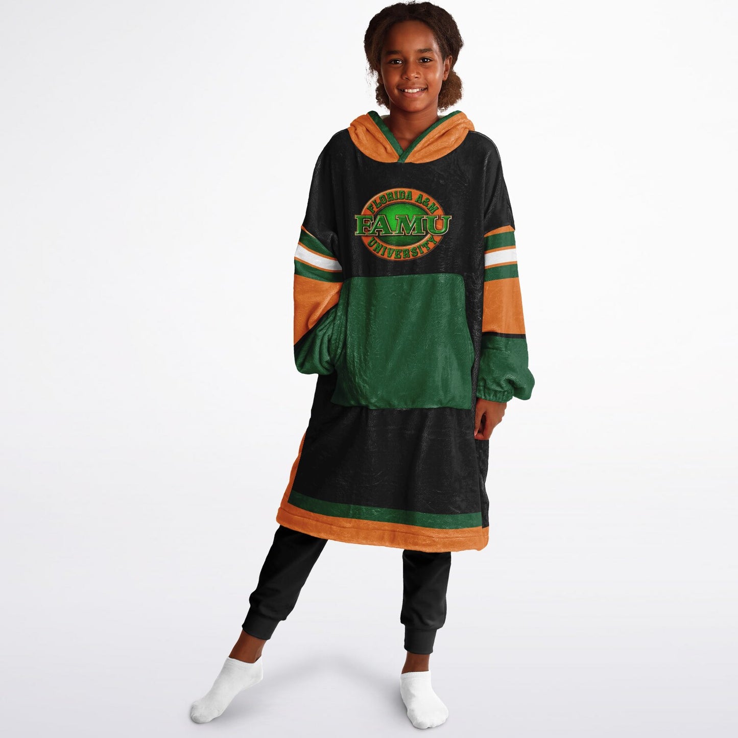 Youth FAMU Rattlers Black Oversize Cuddle Hoodie Young Fan Gift From Alumni