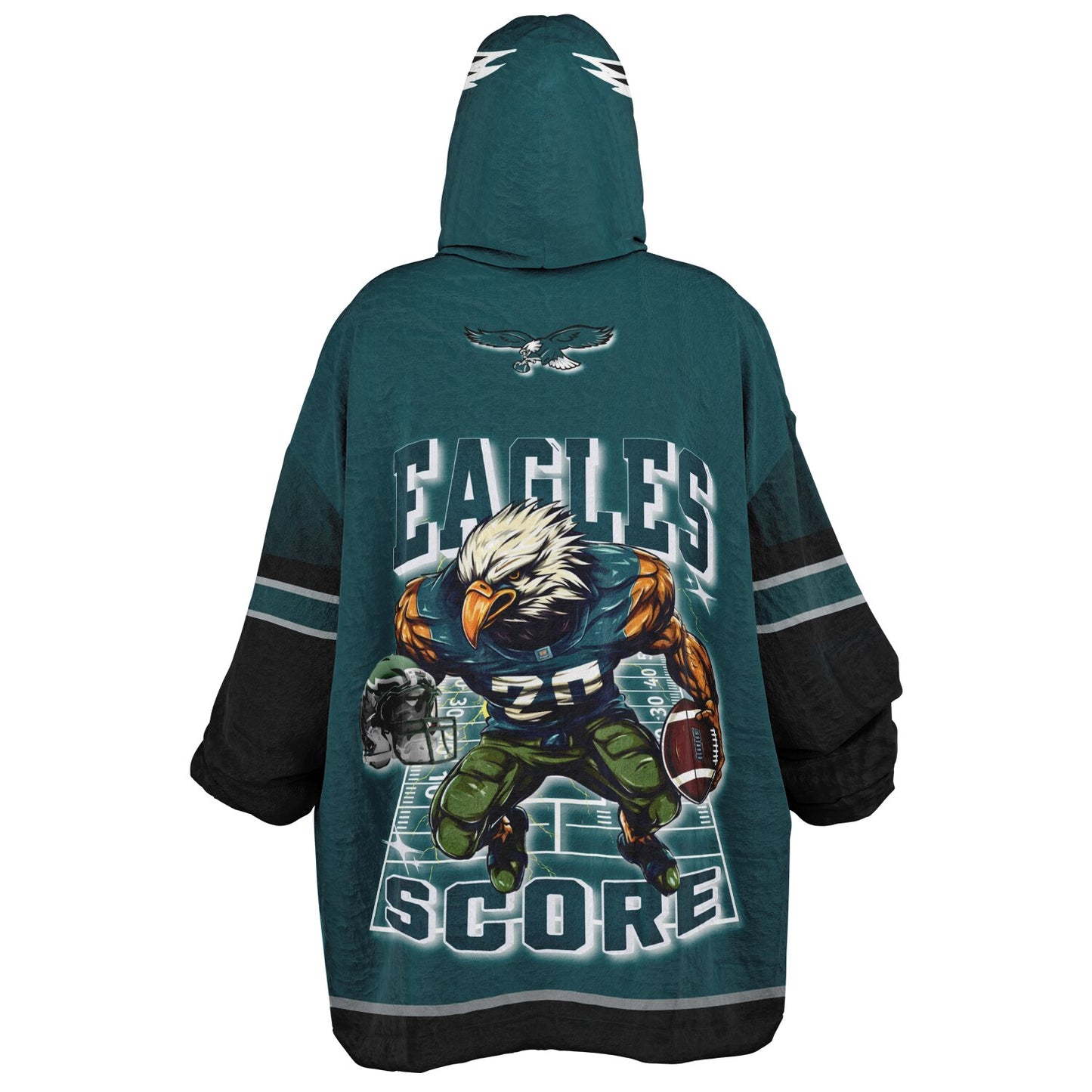 Philadelphia Eagles Victory Green Oversize Hooded Blanket