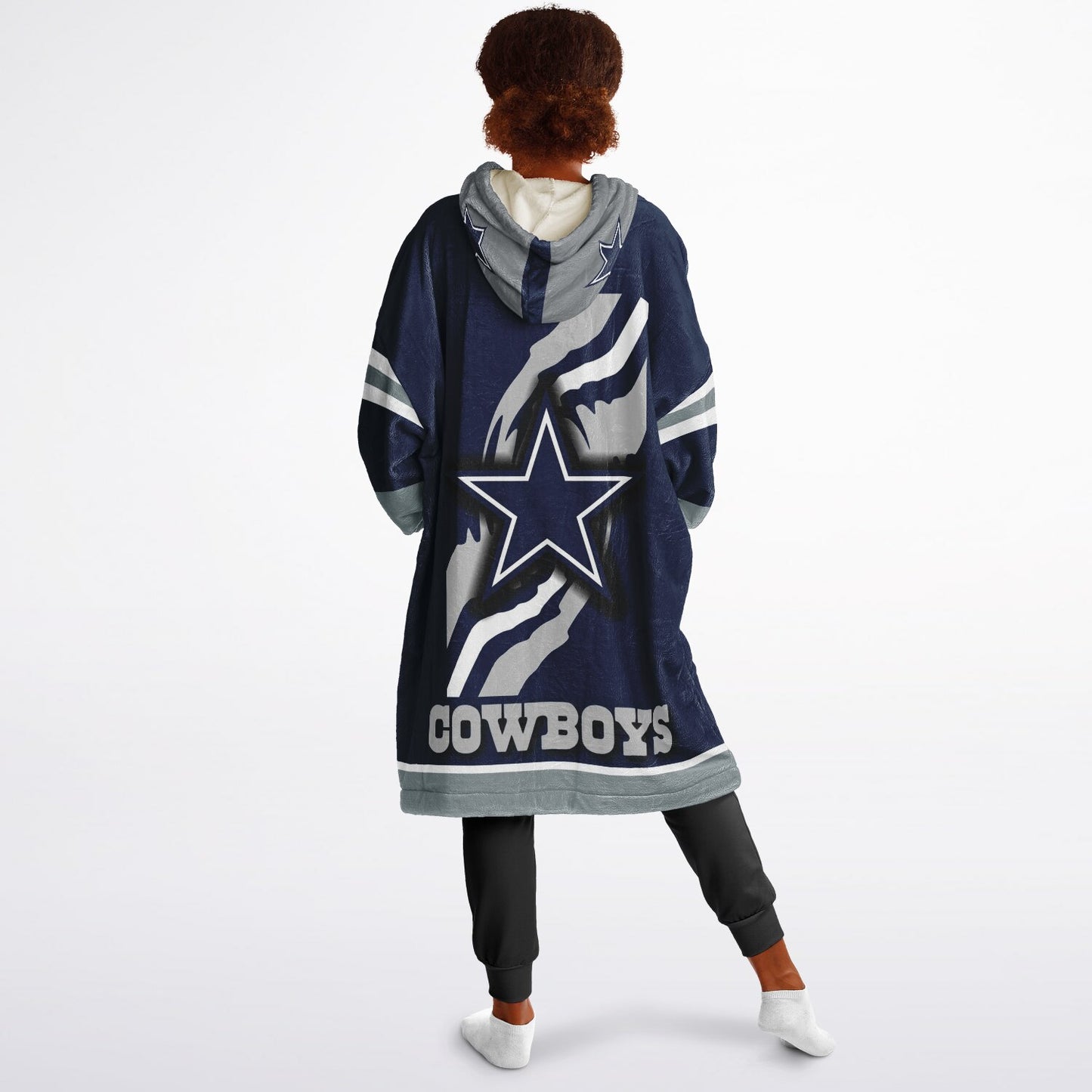 Youth Dallas Cowboys Blue Star Oversize Cuddle Hoodie Young Fan Gift From Fan