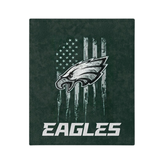 Eagles Blanket Distressed American Flag Soft Blanket Perfect Gift Idea Philly Football Throw Blanket to Watch Eagles Games Sports Home Decor