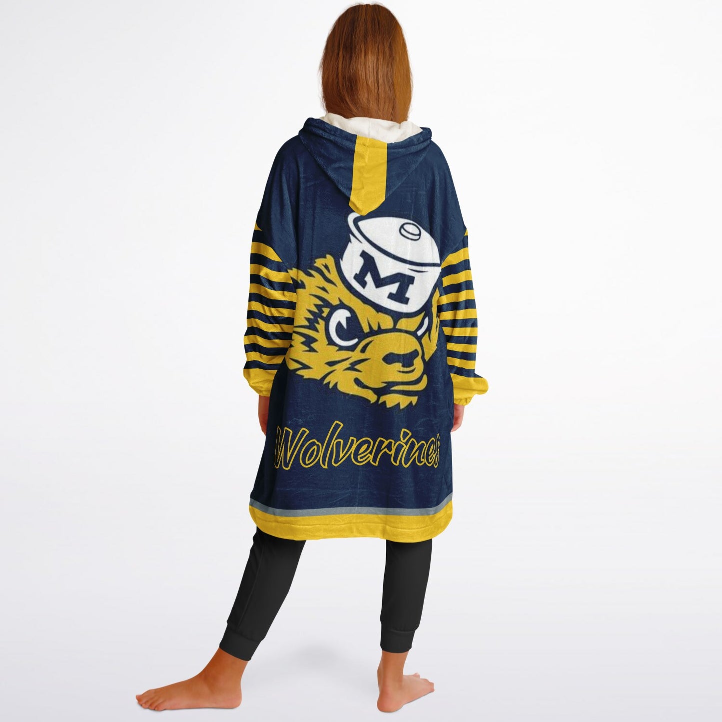 Youth Michigan Blue & Maize Oversize Cuddle Hoodie