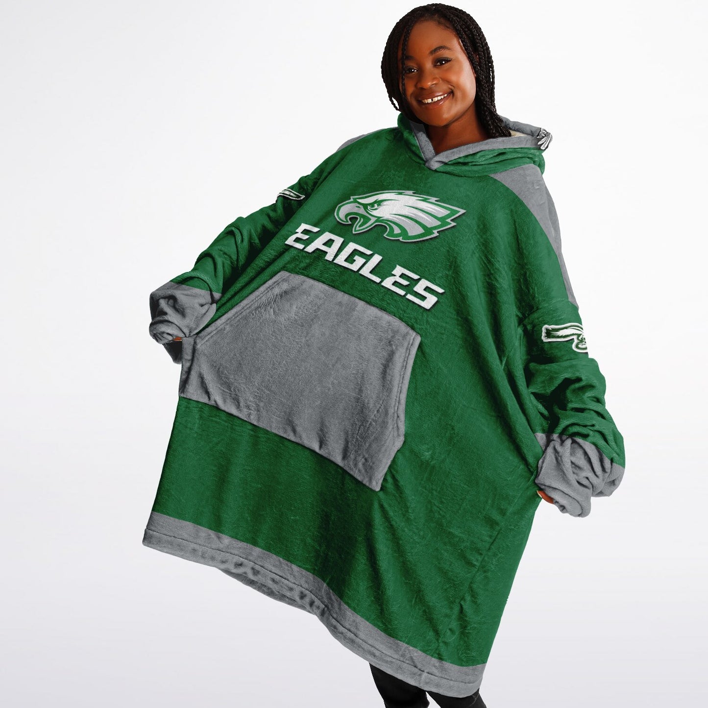 Eagles Retro Kelly Green Eagles Old School Look Cuddle Hoodie Great Gift for Fans