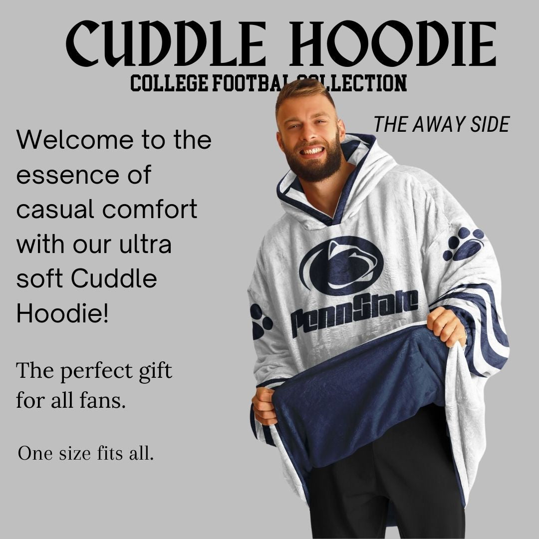 Penn St. Reversible Cuddle Hoodie  Home and Away Design Penn St. Alumni Gift For Students Parents and Fans