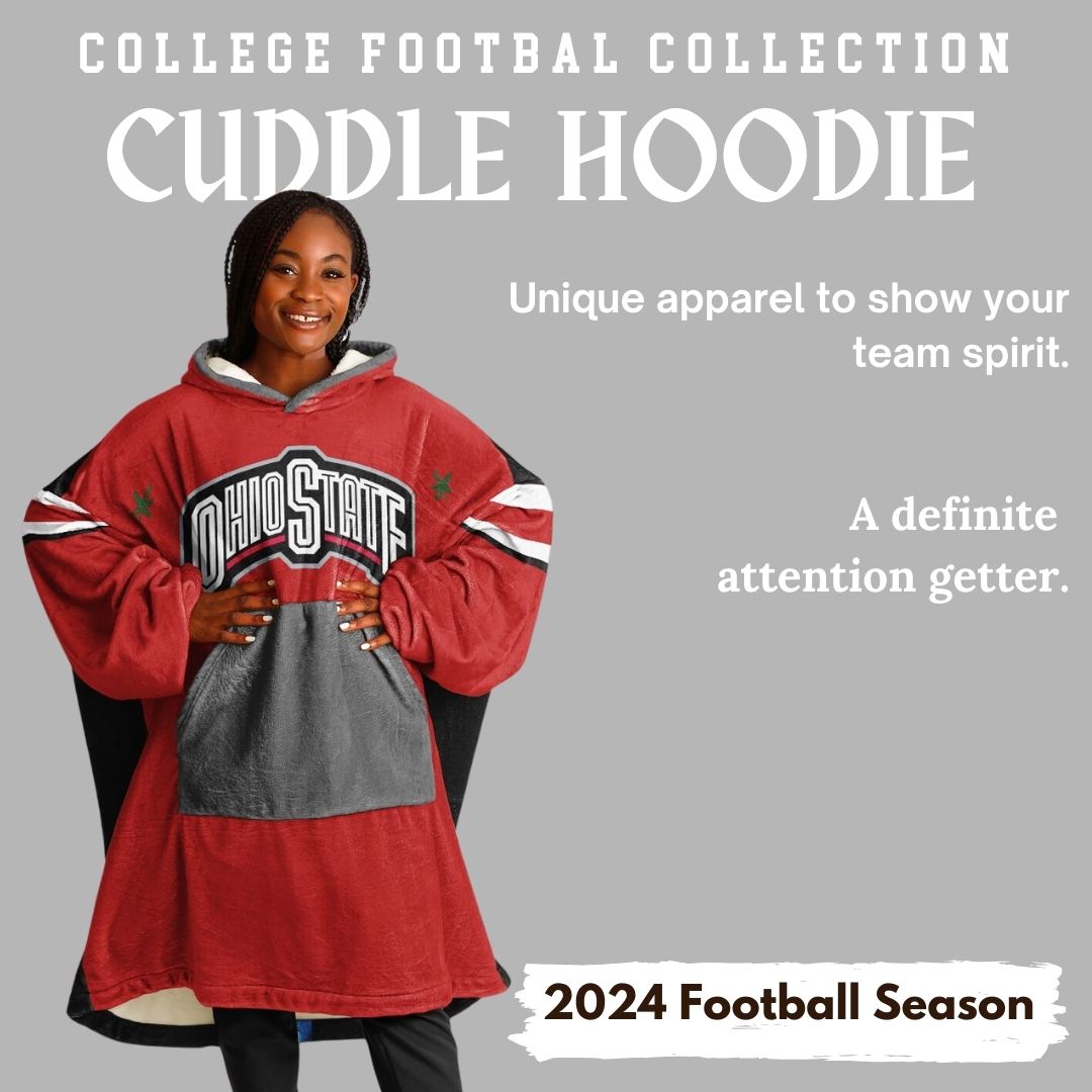 Ohio State Football Cuddle Hoodie Scarlet & Grey