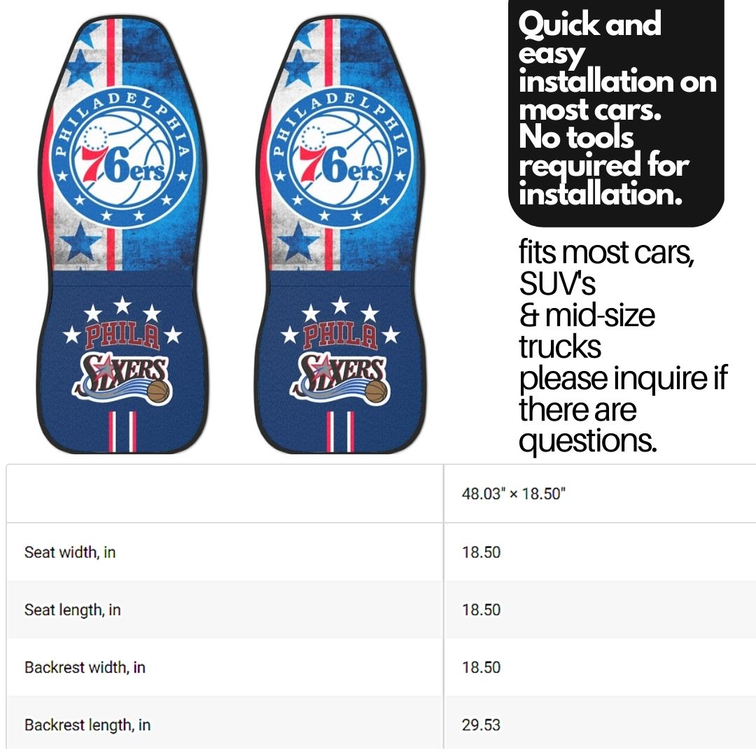 Philly Basketball Car Seat Covers  76ers Car Seat Protector Philadelphia Basketball Fan Gift
