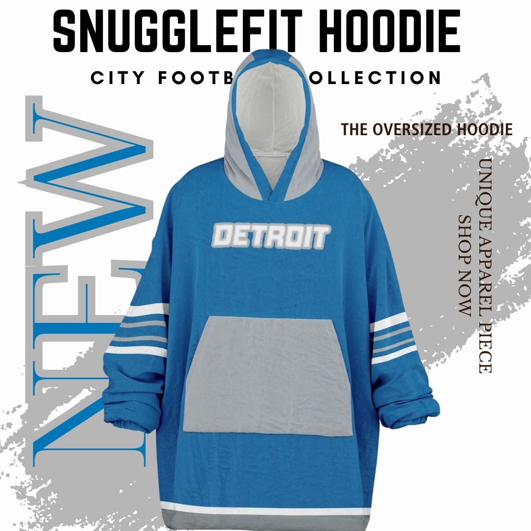 Detroit Lions Oversize Hooded Blanket Gift for Fans
