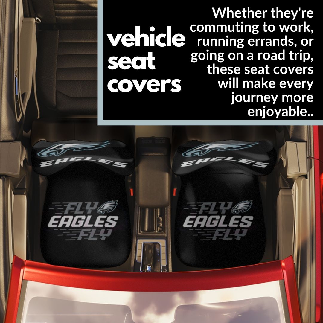 Philly Eagles Black Car Seat Cover Fly Eagles Fly Truck Seat Covers Philadelphia Sports Fan Gift