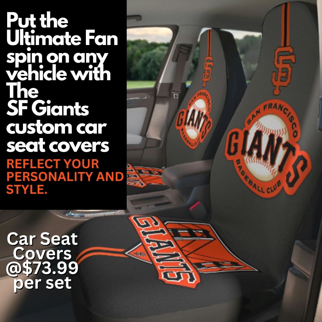 SF Giants Car Seat Covers, Giants Baseball Club car seat covers, SF Giants fan gift, car accessories gift