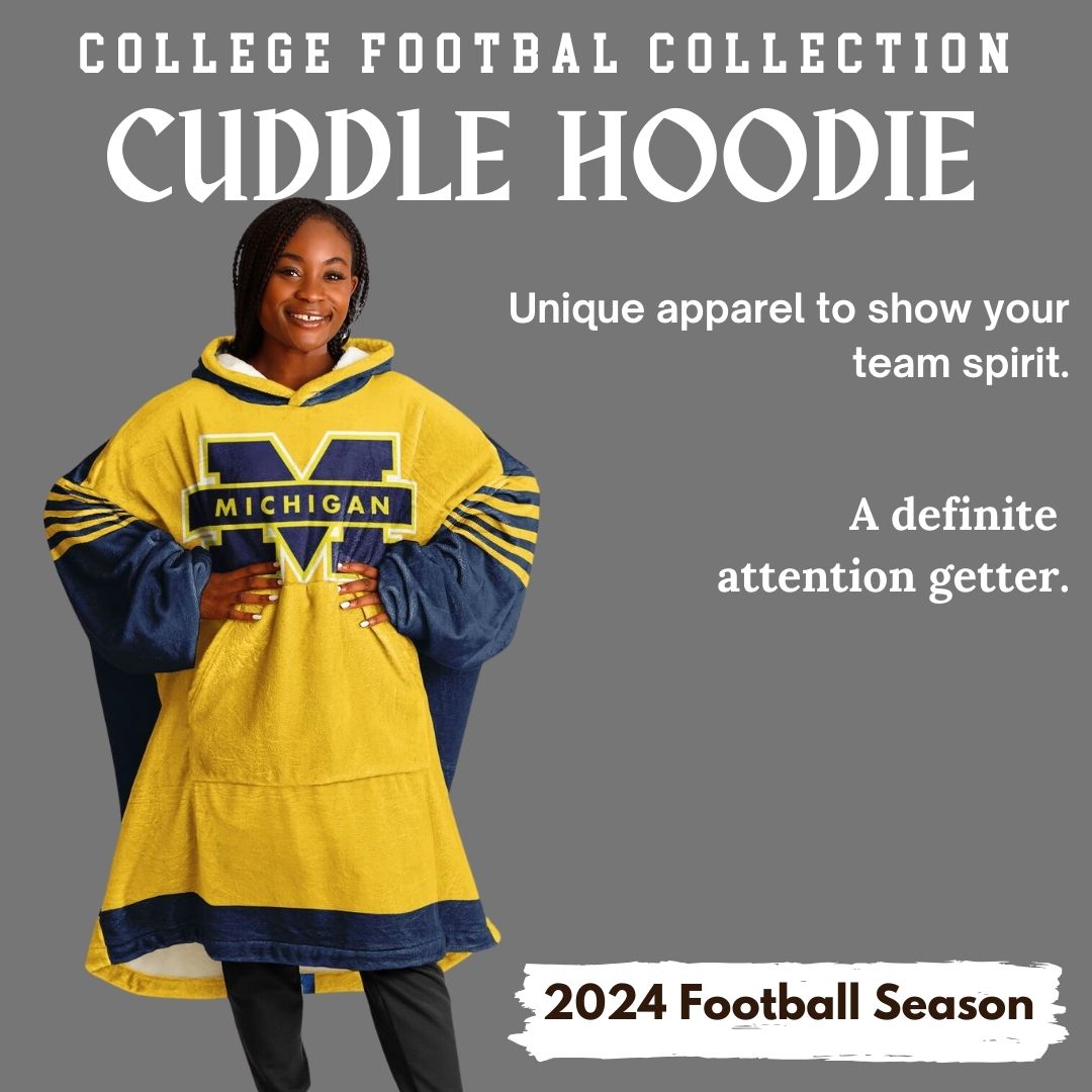 Michigan Football Cuddle Hoodie Maize & Blue Wolverines