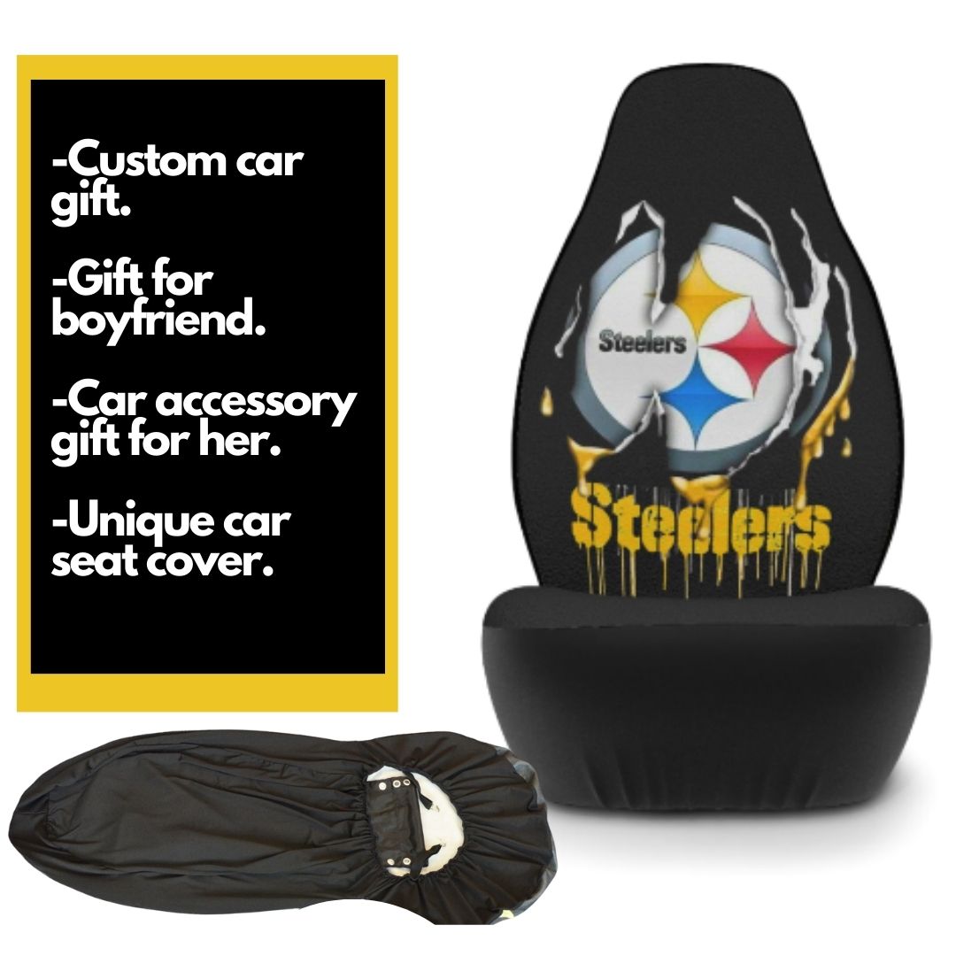 Pittsburgh Steelers Car Seat Covers Drip Image Pittsburgh Steelers Truck Seat Protectors Steelers Football Gift Steelers Fan Gift