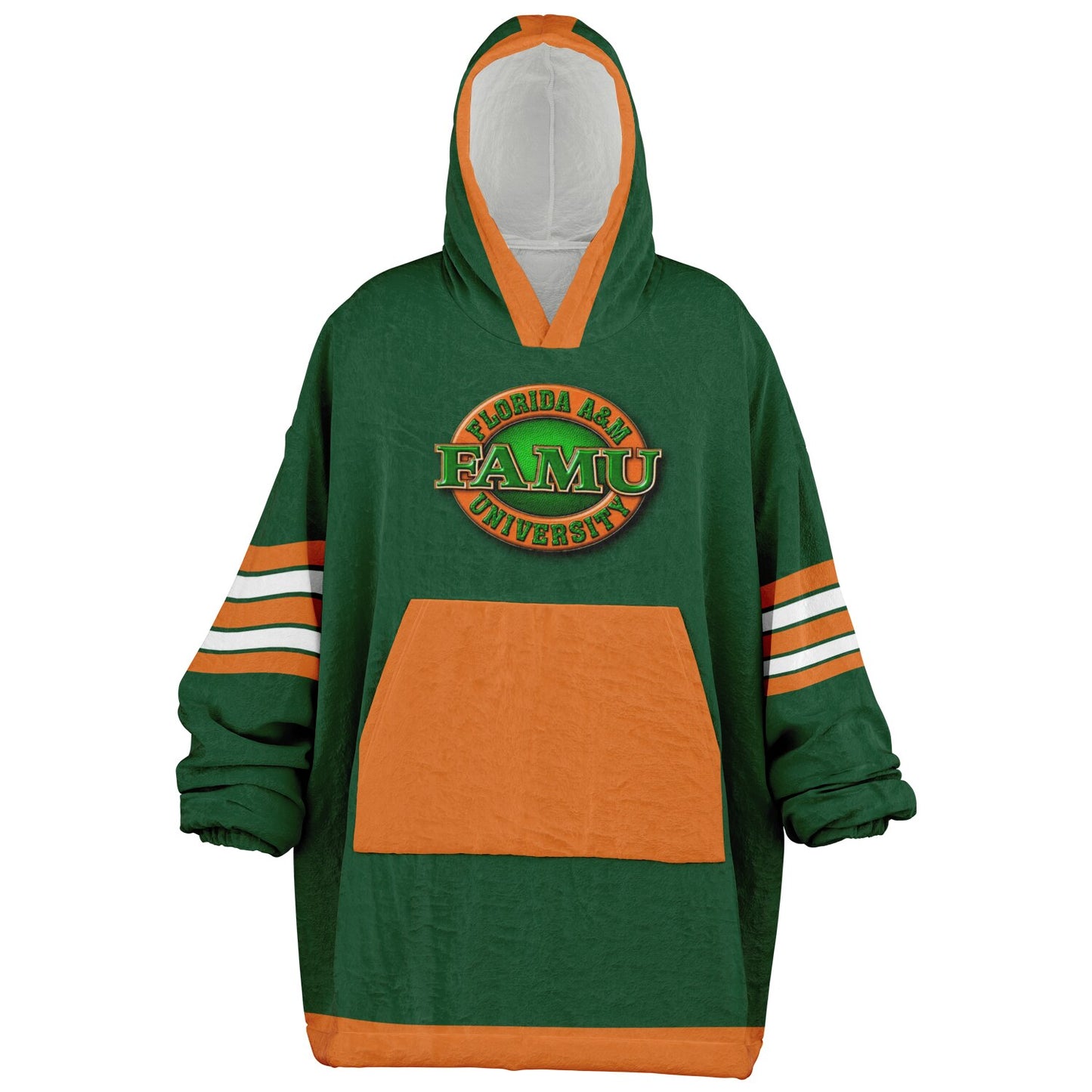 FAMU Green Cuddle Hoodie  FAMU Rattlers Oversize Hooded Blanket Gift forAlumni,  Fans & Family