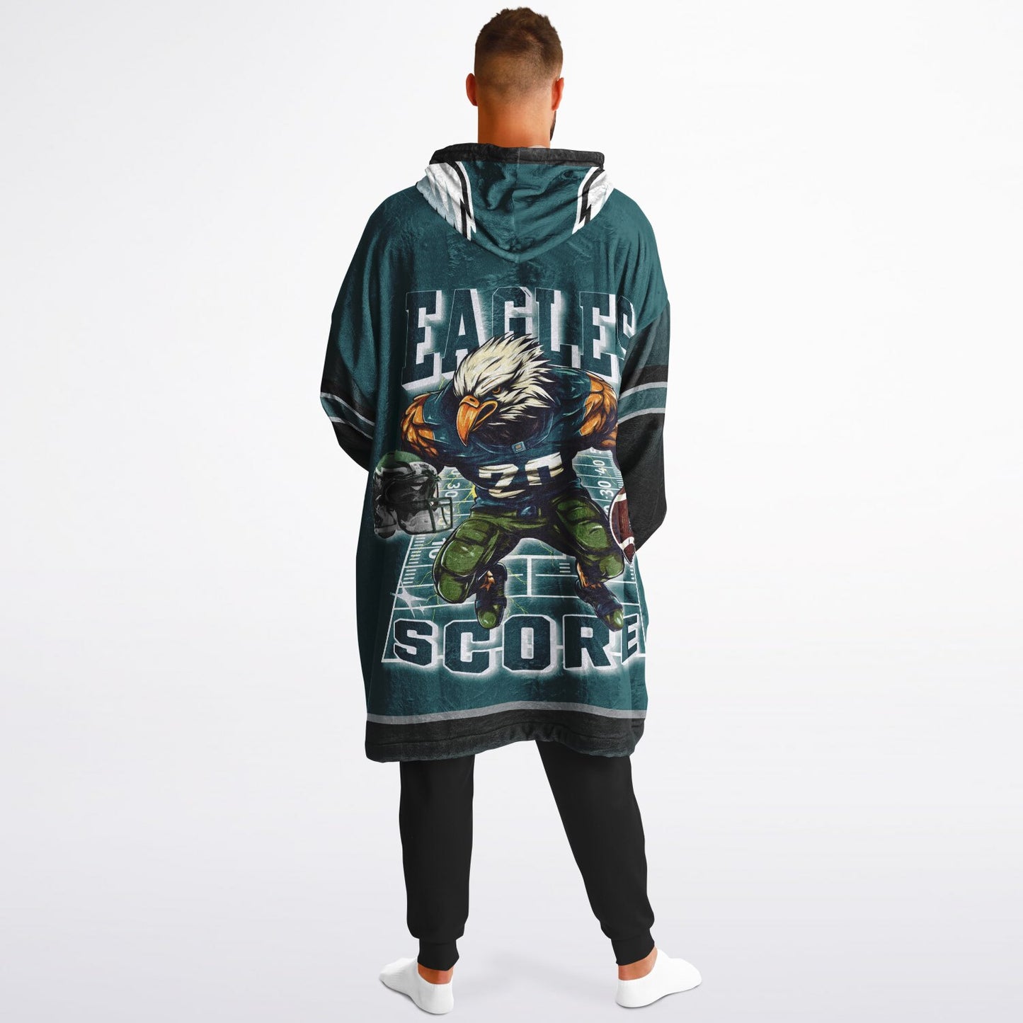 Philadelphia Eagles Victory Green Oversize Hooded Blanket