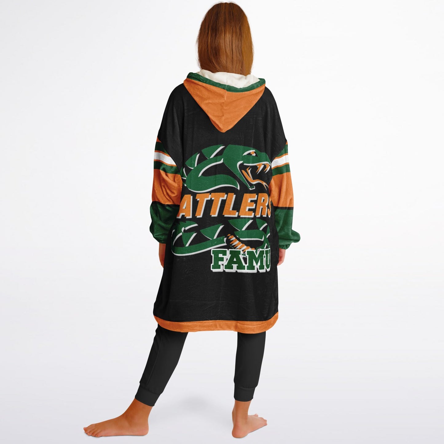 Youth FAMU Rattlers Black Oversize Cuddle Hoodie Young Fan Gift From Alumni