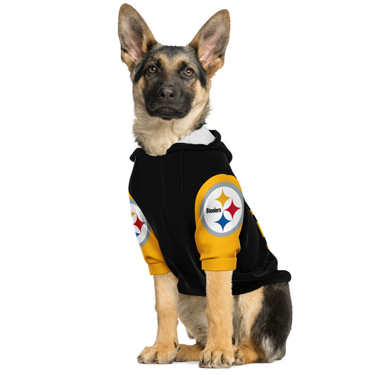 Steelers Dog Zip Up Hoodie black