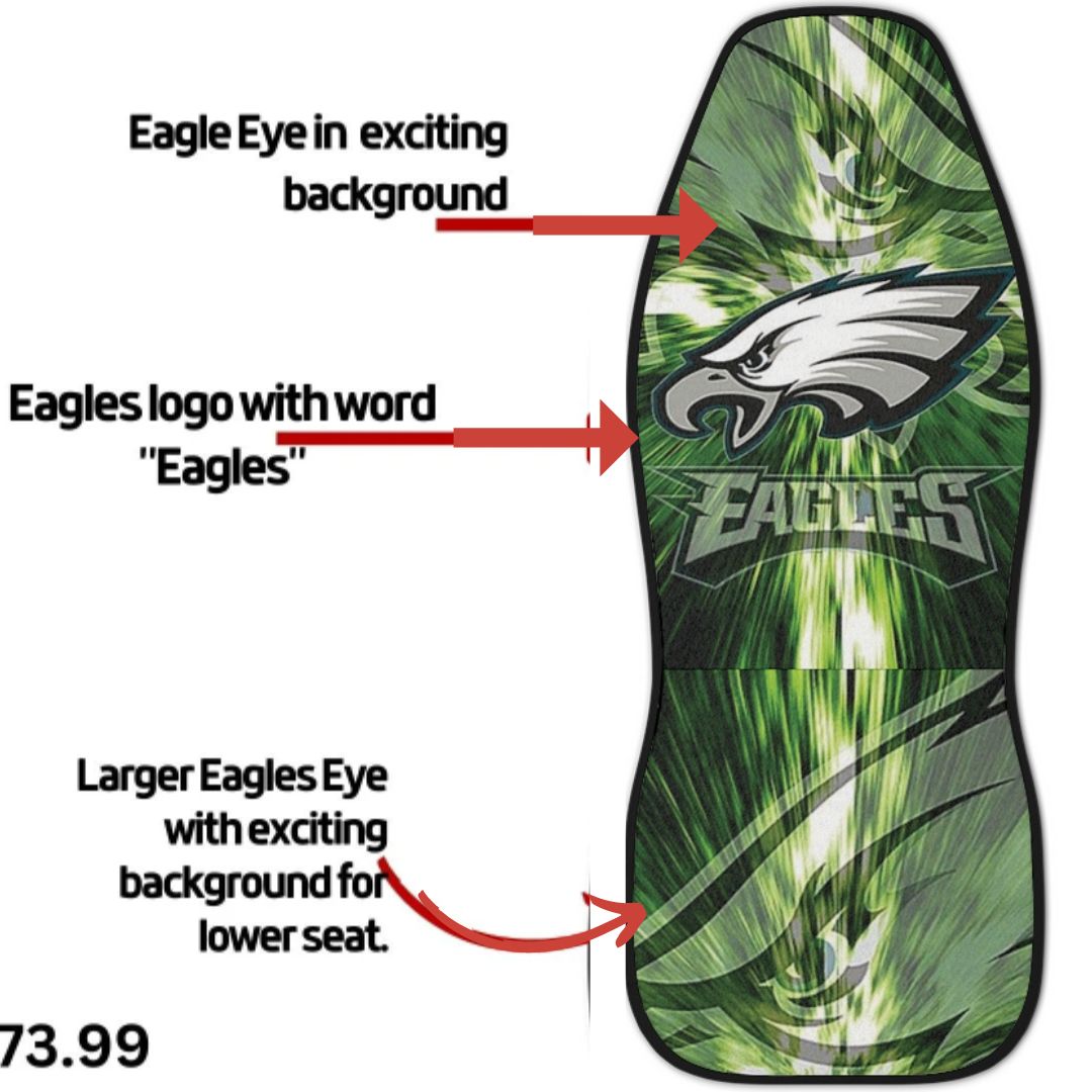 Philly Eagles Car Seat Covers Philadelphia Football Color Rush Truck Seat Protectors Philly Football Fan Gift Eagles Gift for Him and Gift for Her