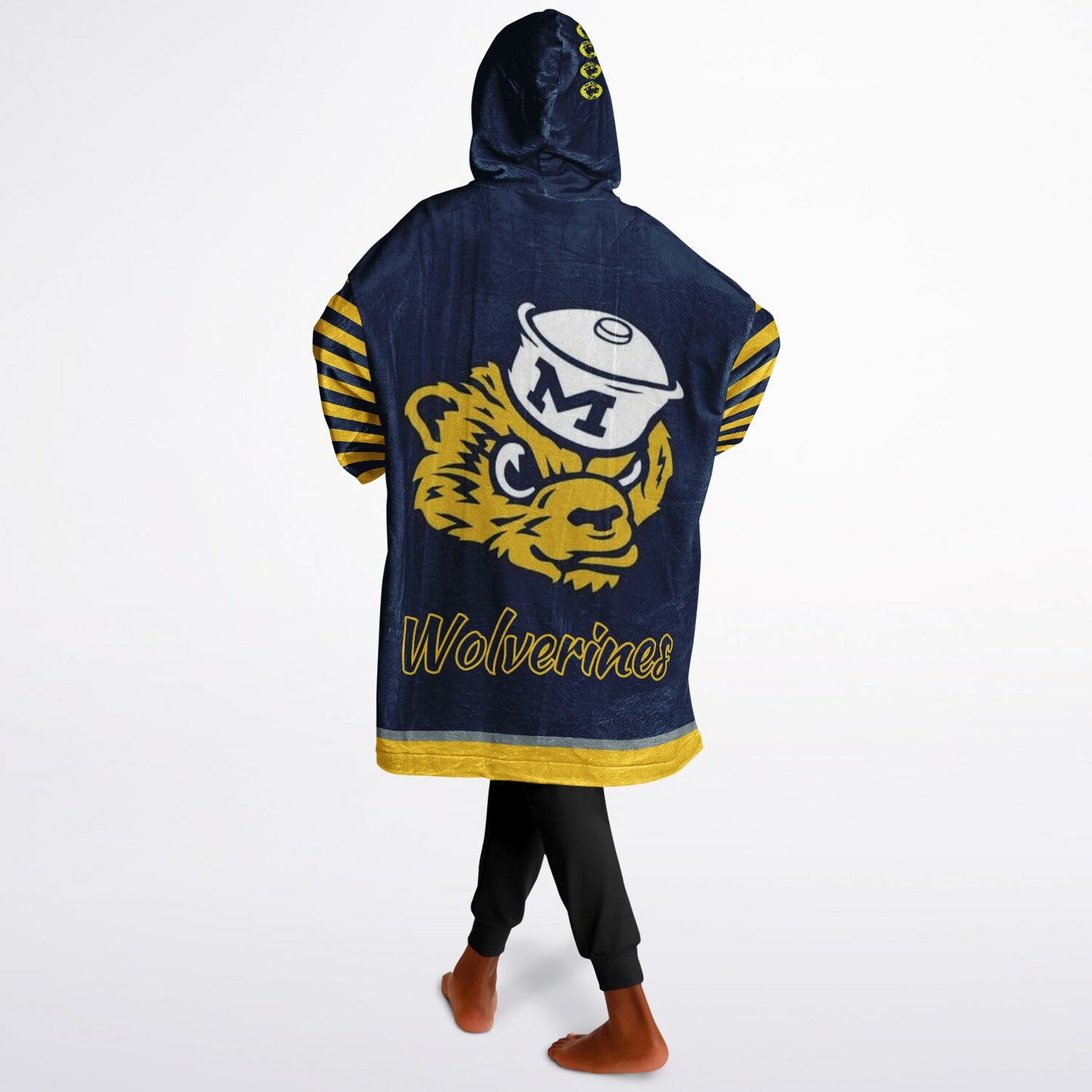 Youth Michigan Blue & Maize Oversize Cuddle Hoodie