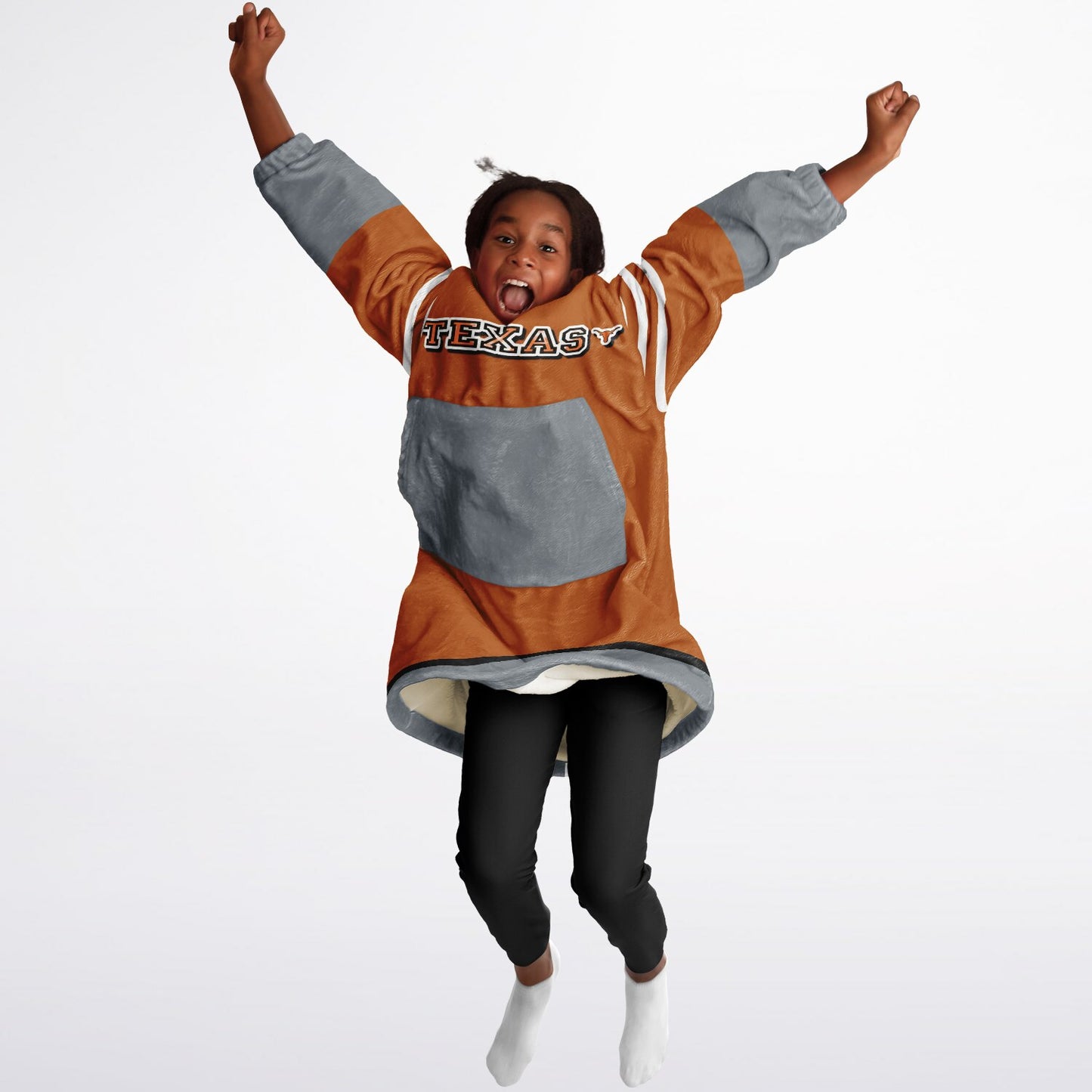 Youth Texas Longhorns Burnt Orange Oversize Cuddle Hoodie  Young Fan Gift From Alumni