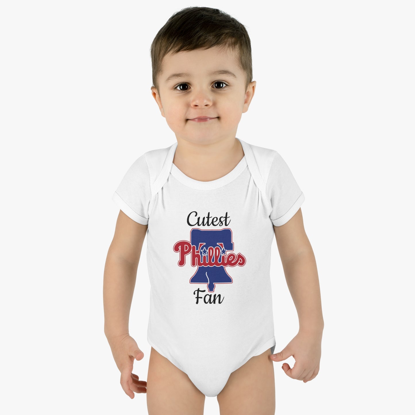 Phillies Cutest Fan Retro Infant Baby Rib Bodysuit Cutest New Fan Comfy Fit Super Soft Feel