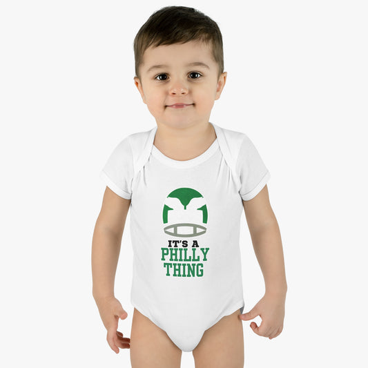 It's A Philly Thing Infant Baby Rib Bodysuit Retro Eagles Helmet Born A Fan Cutest New Fan Comfy Fit Super Soft Feel