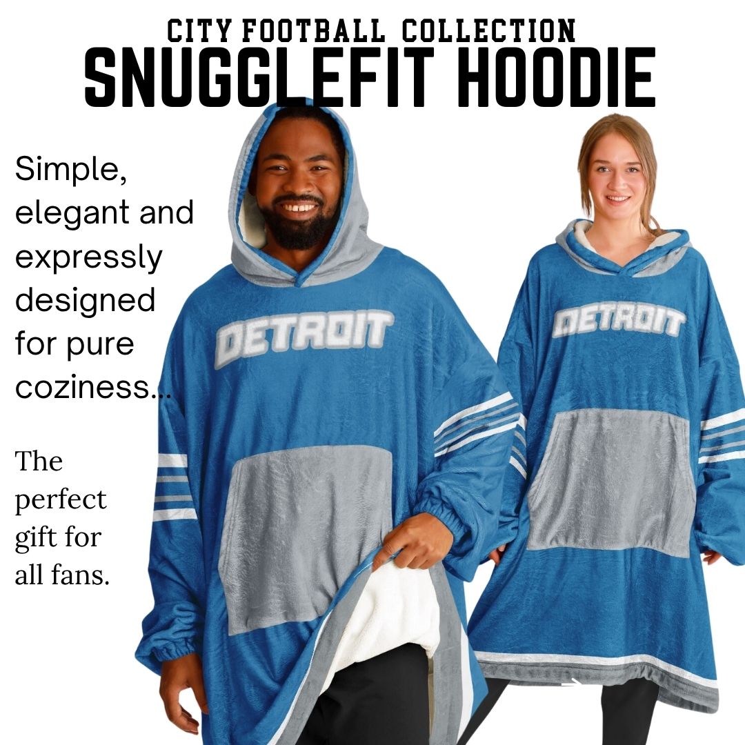 Detroit Lions Oversize Hooded Blanket Gift for Fans
