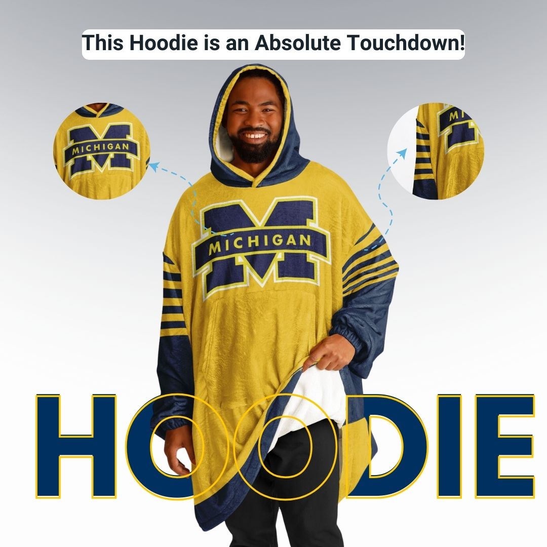 Michigan Football Cuddle Hoodie Maize & Blue Wolverines