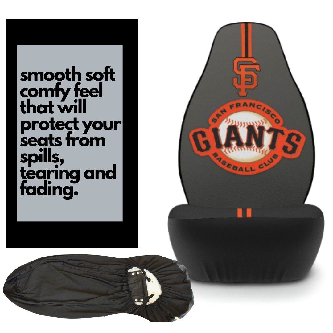 SF Giants Car Seat Covers, Giants Baseball Club car seat covers, SF Giants fan gift, car accessories gift