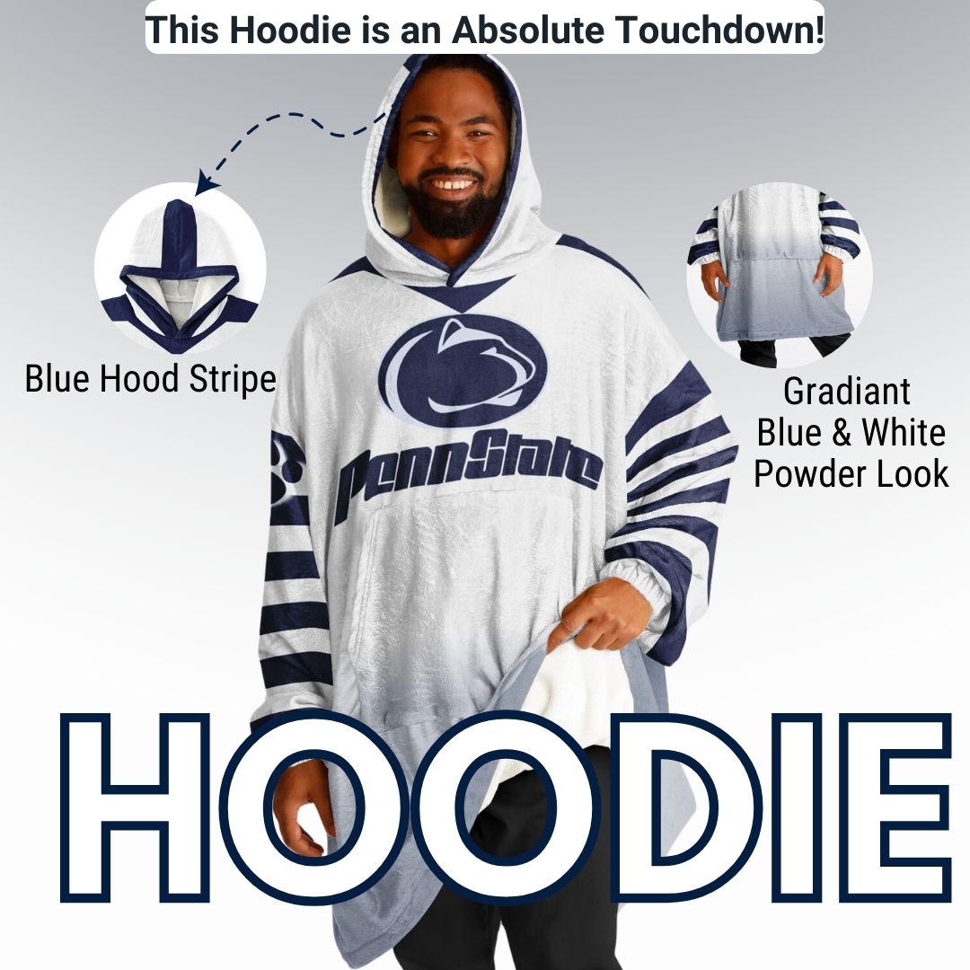 Penn St. Cuddle Hoodie White Out Design Penn St. Alumni Gift For Students Parents and Fans