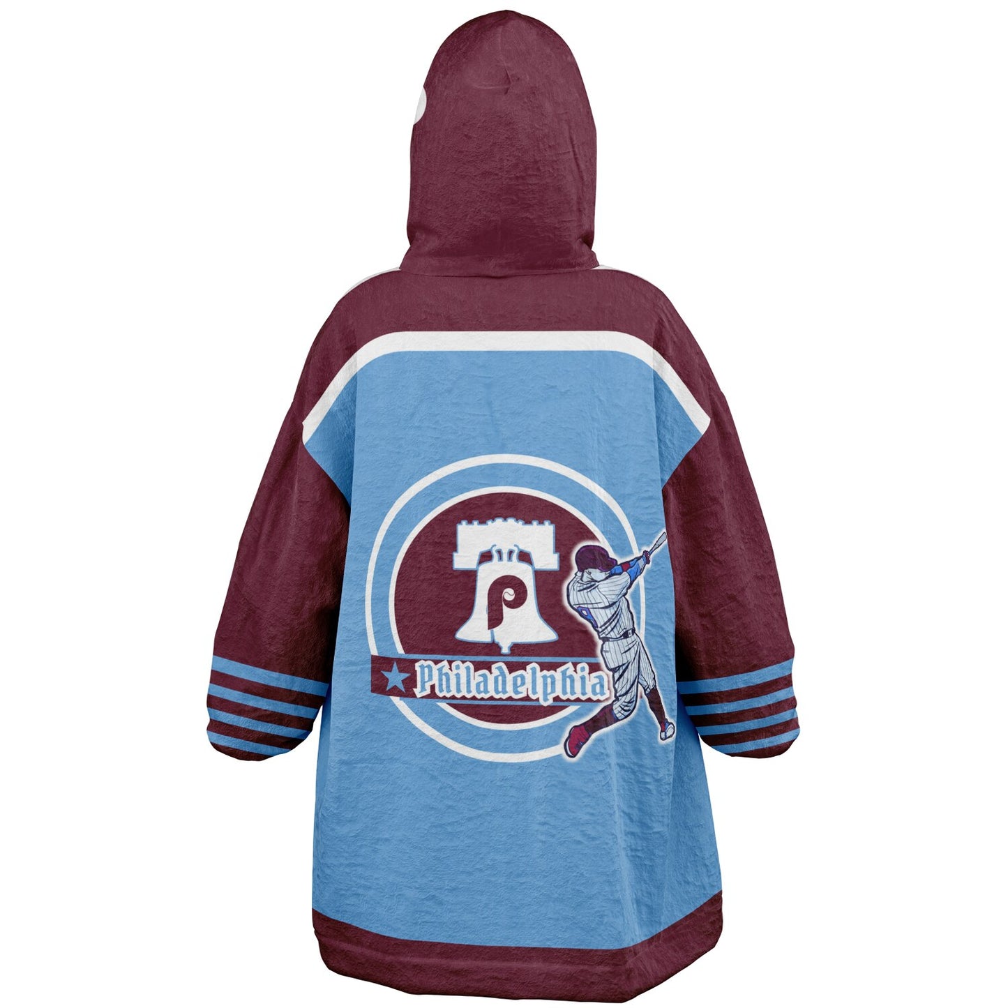 Youth Phillies Retro Light Blue Cuddle Hoodie Great Gift for Young Fans